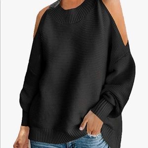 Cold Shoulder Sweater, Size Large